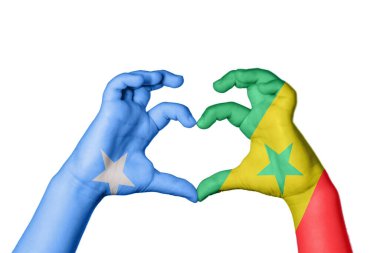 Somali Senegal Kalbi, El hareketi kalp yapma, Kırpma Yolu