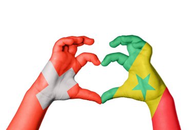 İsviçre Senegal Kalbi, El hareketi, kalp yapma, Kırpma Yolu