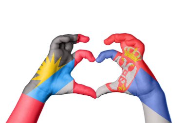Antigua ve Barbuda Sırbistan Kalbi, El hareketi kalp yapıyor, Kırpma Yolu