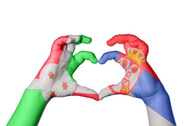 Burundi Sırbistan Kalbi, El hareketi, kalp yapma, Kırpma Yolu