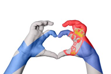 Finlandiya Sırbistan Kalbi ve El hareketi kalp yaptı, Kırpma Yolu