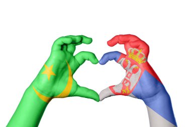 Moritanya Sırbistan Kalbi, El hareketi kalp yaptı, Kırpma Yolu