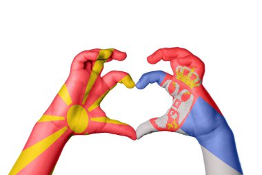 Kuzey Makedonya Sırbistan Kalp ve El hareketi kalp yaptı, Kırpma Yolu