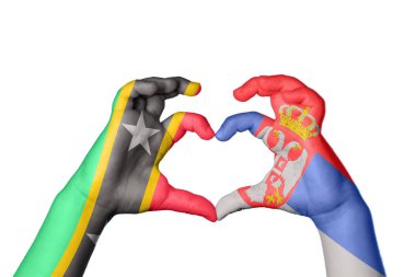 Saint Kitts ve Nevis Sırbistan Kalbi, El hareketi kalp yapıyor, Kırpma Yolu