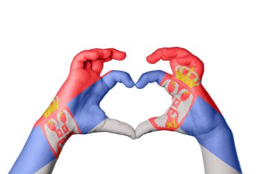 Sırbistan 'ın Kalbi ve El hareketi kalp yaptı, Yolu Kırptı