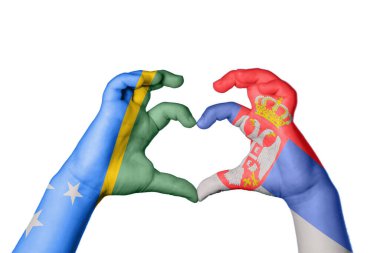 Solomon Adaları Sırbistan Kalbi, El hareketi, kalp yapma, Kırpma Yolu