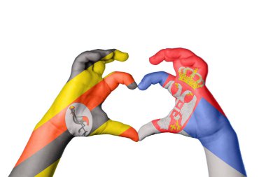 Uganda Sırbistan Kalbi, El hareketi kalp yaptı, Kırpma Yolu