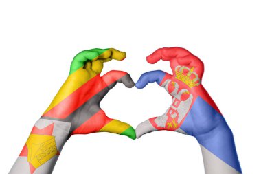 Zimbabwe Sırbistan Kalbi, El hareketi kalp yapıyor, Kırpma Yolu