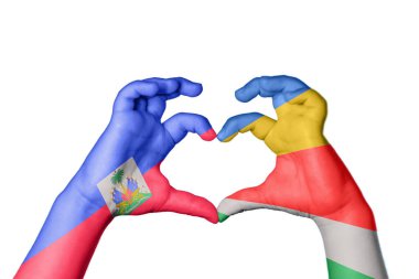 Haiti Seyşeller 'in Kalbi, El hareketi, kalp yapma, Kırpma Yolu