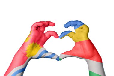 Kiribati Seyşeller 'in Kalbi, El hareketi kalp yapma, Kırpma Yolu