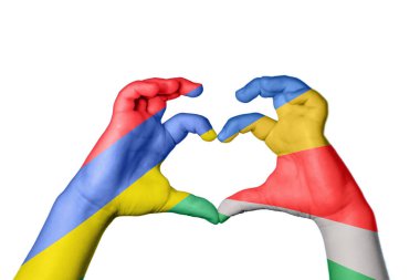 Mauritius Seyşeller 'in Kalbi, El hareketi, kalp yapma, Kırpma Yolu