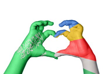 Suudi Arabistan Seyşeller 'in Kalbi, El hareketi kalp yapma, Kırpma Yolu