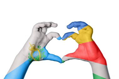 San Marino Seyşeller 'in Kalbi, El hareketi kalp yapma, Kırpma Yolu