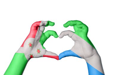 Burundi Sierra Leone Heart, El hareketi kalp yapmak, Kırpma Yolu