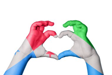 Panama Sierra Leone Heart, El hareketi kalp yapma, Kırpma Yolu