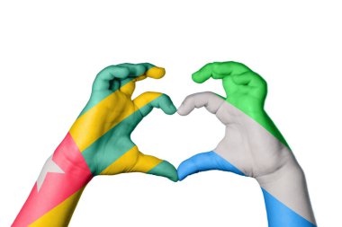 Togo Sierra Leone Heart, el hareketi kalp yapma, Kırpma Yolu