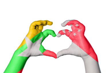 Myanmar Singapur Kalbi, El hareketi kalp yapma, Kırpma Yolu