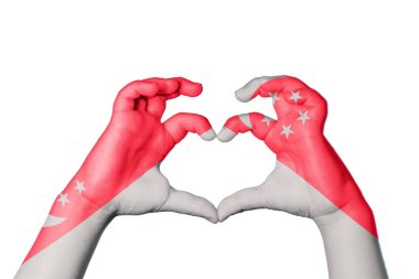 Singapur Kalbi, El hareketi kalp yapma, Kırpma Yolu