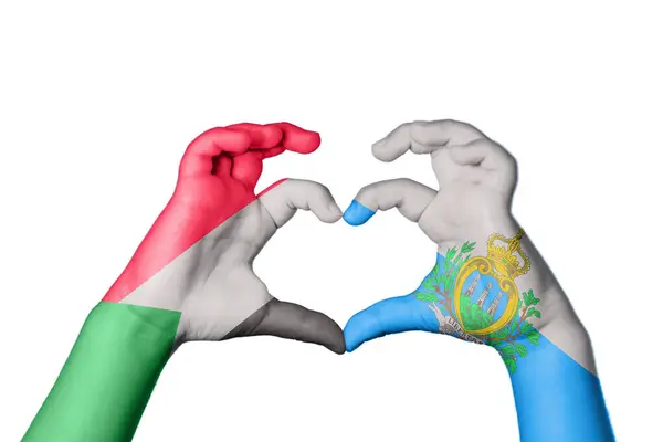 Sudan San Marino Kalbi Hareketi Kalp Yapma Kırpma Yolu — Stok fotoğraf