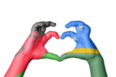 Malawi Solomon Adaları Kalbi, El hareketi kalp yapma, Kırpma Yolu