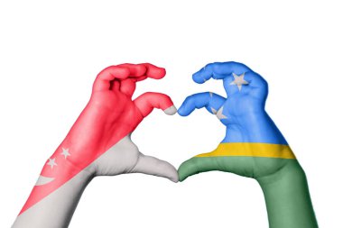 Singapur Solomon Adaları Kalbi, El hareketi kalp yapma, Kırpma Yolu