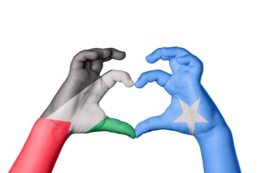 Filistin Somali Kalbi, El hareketi kalp yapma, Kırpma Yolu