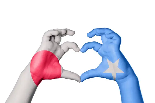 Japon Somali Kalbi Hareketi Kalp Yapma Kırpma Yolu — Stok fotoğraf