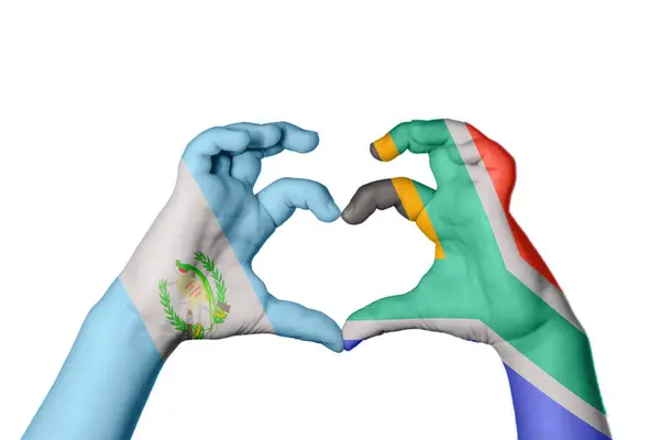 Guatemala Südafrika Herz Handbewegung Die Herz Macht Clipping Path — Stockfoto