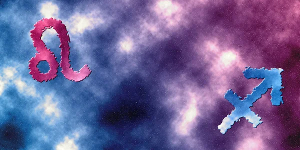 Leo Sagittarius 호환성 별자리 — 스톡 사진