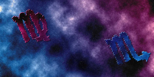 处女座和天蝎座兼容性 星相星座 — 图库照片