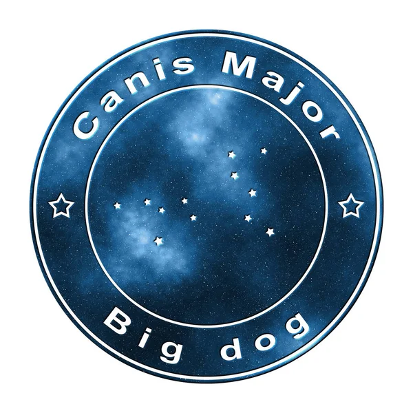 Constellation Étoiles Majeures Canis Amas Étoiles Constellation Chiens Grande — Photo
