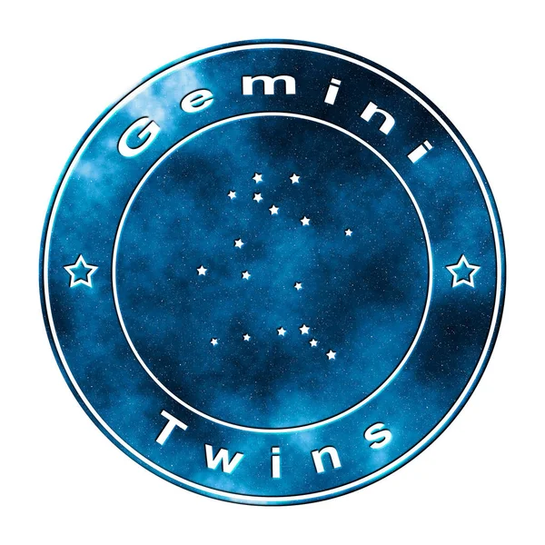 Gemini Star Constellation Cluster Stars Castor Pollux Twins Constellation — Stock Photo, Image