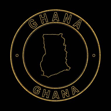 Gana Haritası, Altın Damga Kara Arkaplan, Kırpma Yolu