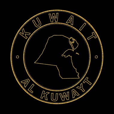 Kuveyt Haritası, Altın Damga Kara Arkaplan, Kırpma Yolu
