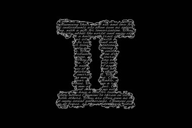 İkizler burcu, İkizler burcu sembolü, kırpma yolu.