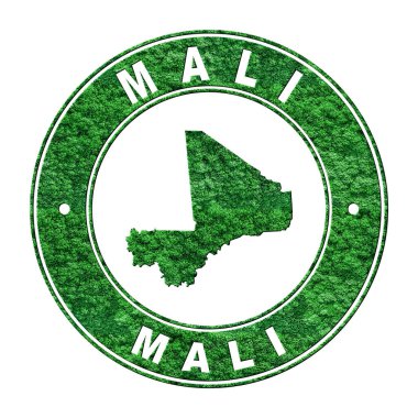 Mali haritası, CO2 emisyon konsepti, kırpma yolu