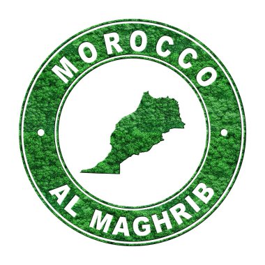 Fas haritası, CO2 emisyon konsepti, kırpma yolu.