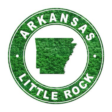 Arkansas haritası, CO2 emisyon konsepti, kırpma yolu
