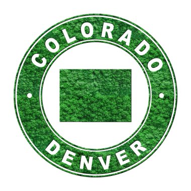 Colorado haritası, CO2 emisyon konsepti, kırpma yolu