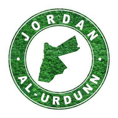 Ürdün haritası, CO2 emisyon konsepti, kırpma yolu