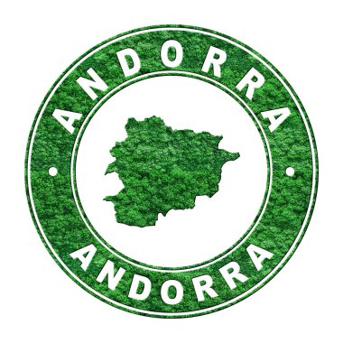 Andorra haritası, CO2 emisyon konsepti, kırpma yolu