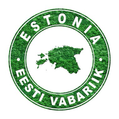 Estonya haritası, CO2 emisyon konsepti, kırpma yolu