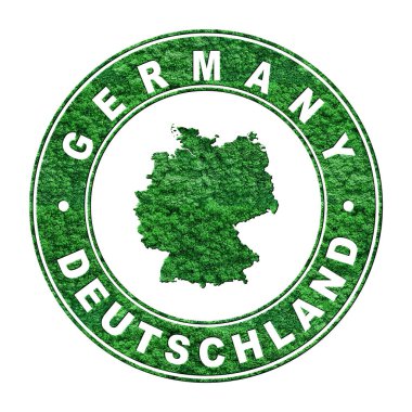 Almanya haritası, CO2 emisyon konsepti, kırpma yolu