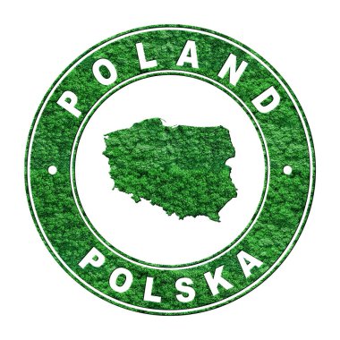 Polonya haritası, CO2 emisyon konsepti, kırpma yolu