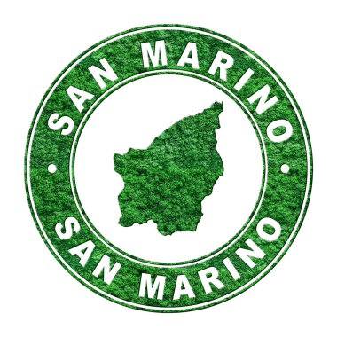 San Marino haritası, CO2 emisyon konsepti, kırpma yolu.