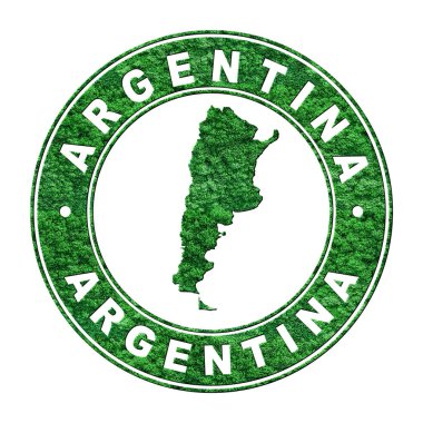 Arjantin haritası, CO2 emisyon konsepti, kırpma yolu