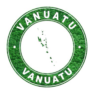 Vanuatu haritası, CO2 emisyon konsepti, kırpma yolu