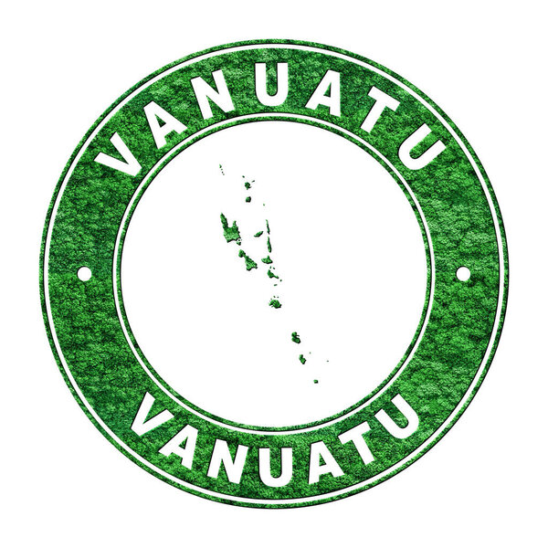 Map of Vanuatu, CO2 emission concept, Clipping Path