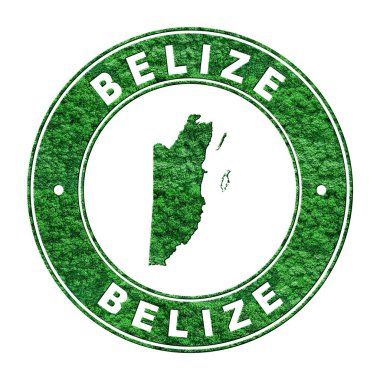 Belize haritası, CO2 emisyon konsepti, kırpma yolu