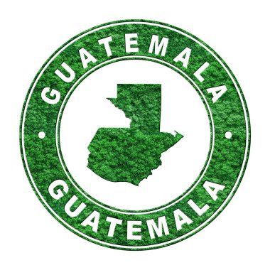 Guatemala haritası, CO2 emisyon konsepti, kırpma yolu.